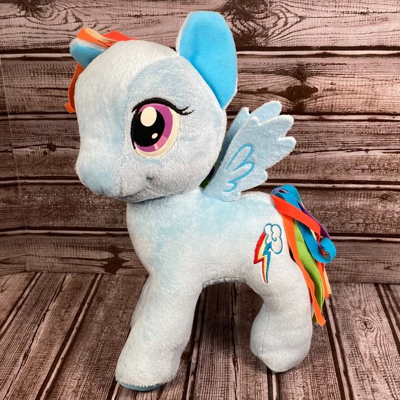 Hasbro Other - MY LITTLE PONY Rainbow Dash Plush Ribbon 2014 Blue Pegasus Stuffed Animal 12"